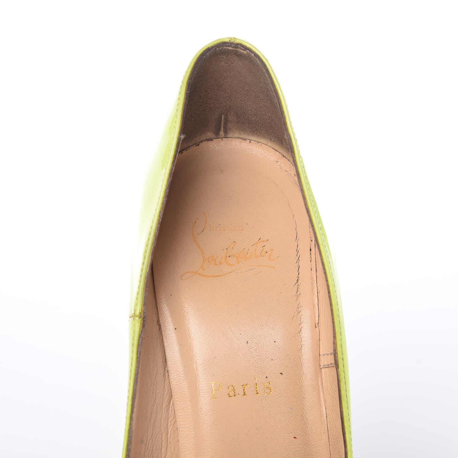 Christian Louboutin Patent So Kate 120 Pumps 38 Neon Yellow 17 of 27