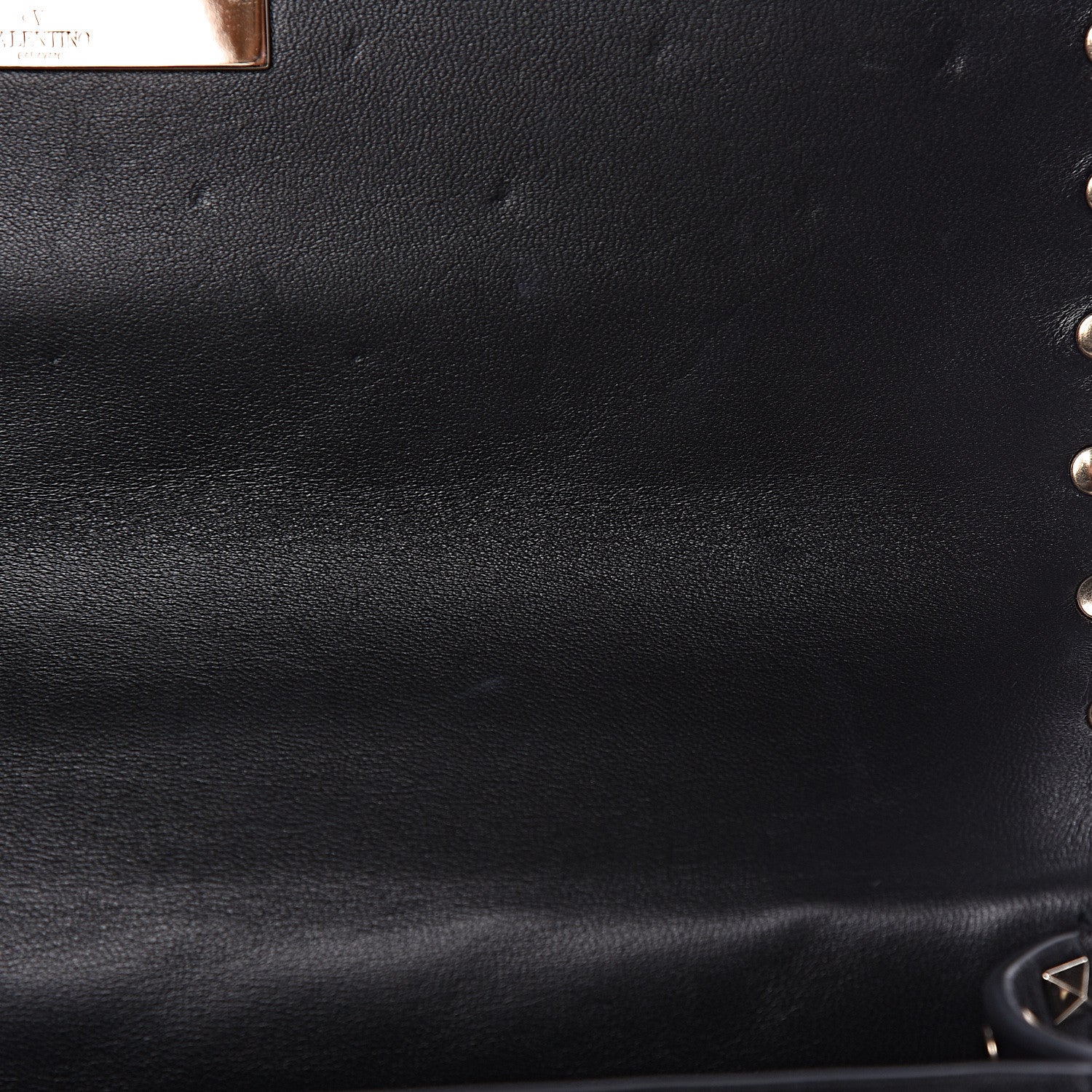 Valentino Garavani Lambskin VLTN Print Medium Rockstud Spike Shoulder Bag Black 8 of 16