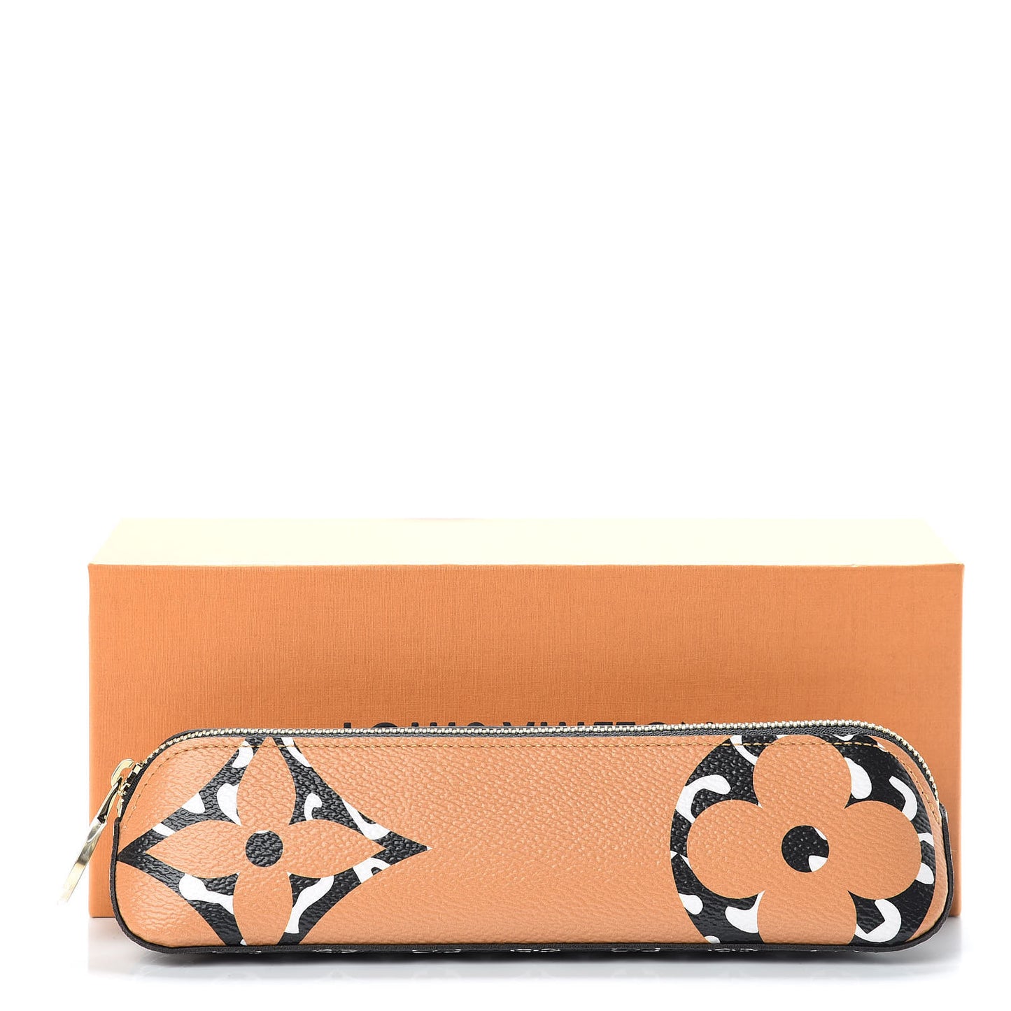 Monogram Giant Jungle Elizabeth Pencil Pouch Caramel