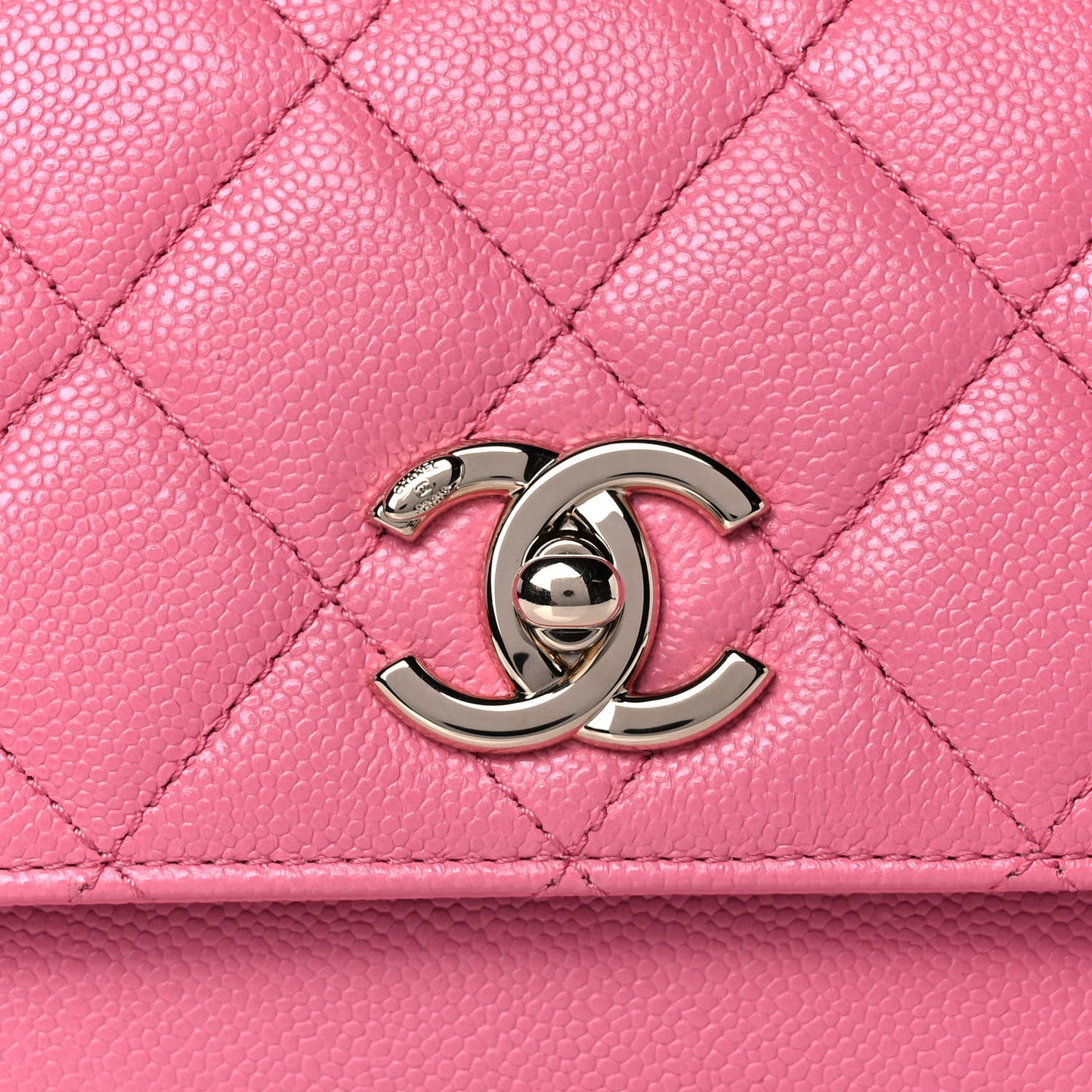 Caviar Quilted Small Business Affinity Flap Pink