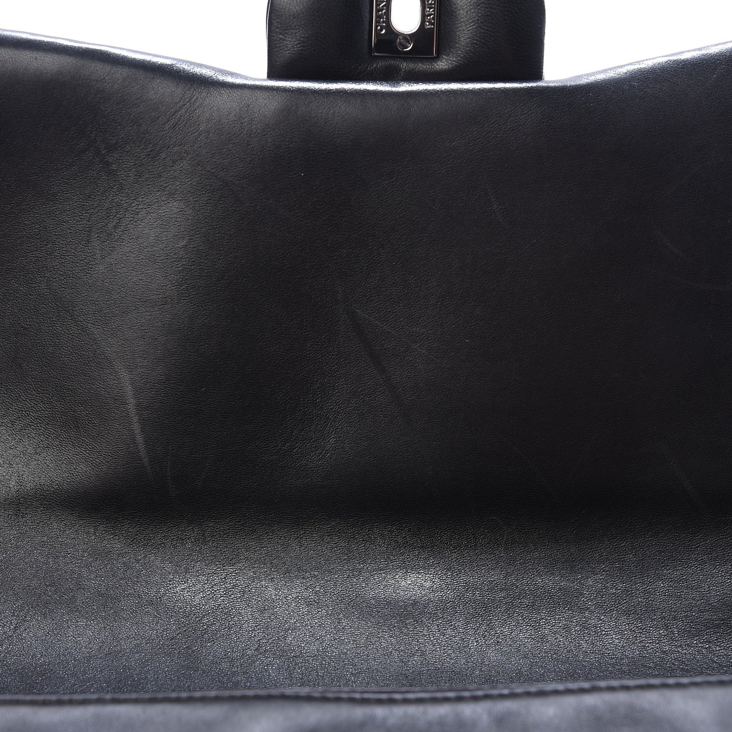 Lambskin Tweed Maxi Camellia Petals Flap Black