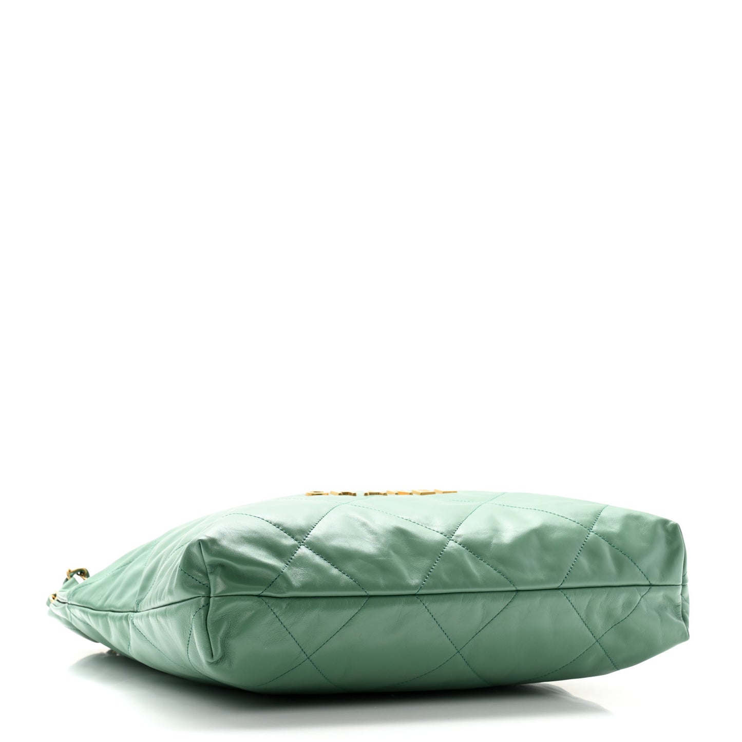 Shiny Calfskin Quilted Chanel 22 Dark Green Dark Green