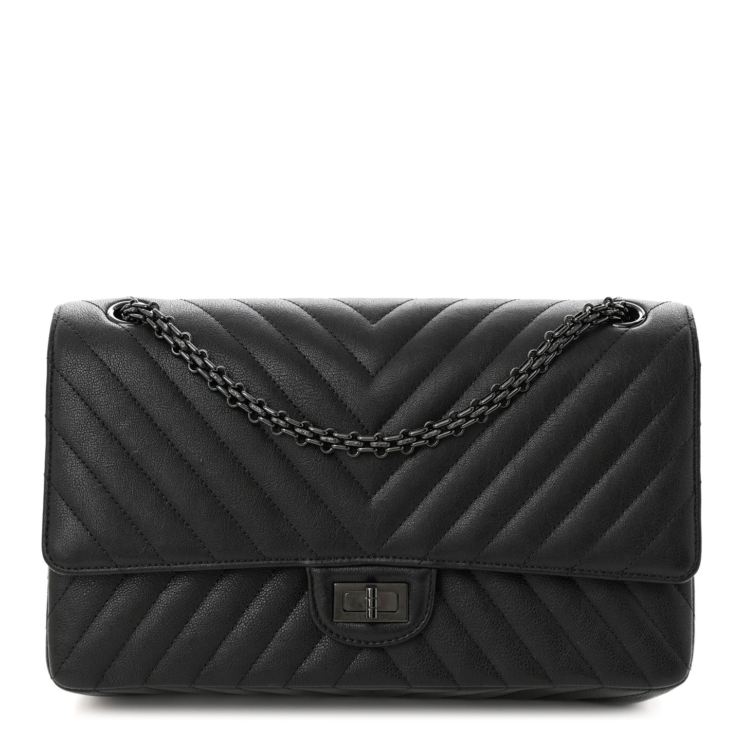Sheepskin Chevron Quilted 2.55 Reissue 226 Flap So Black