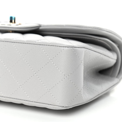 Chanel Caviar Quilted Small Double Flap Grey 9 of 11