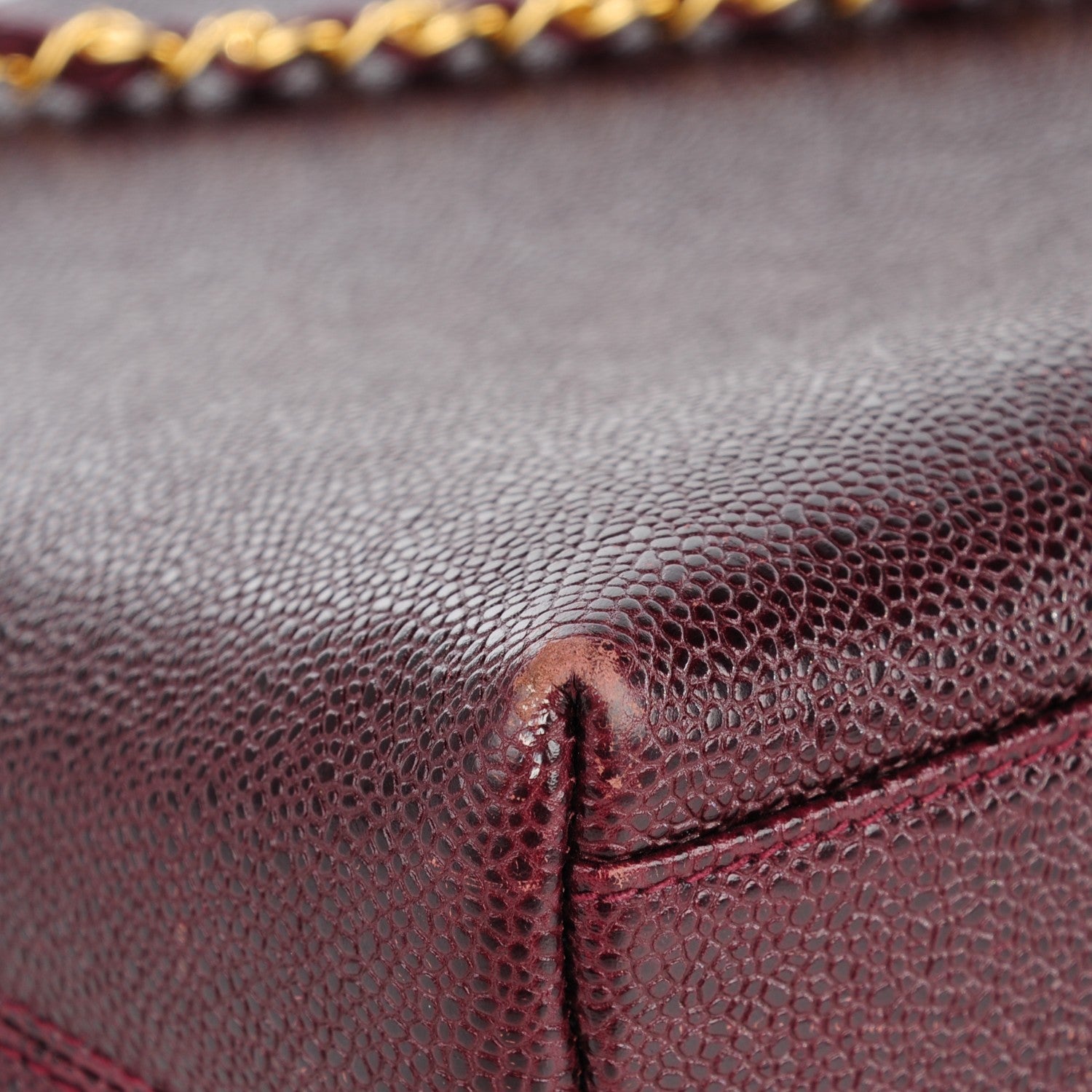 Chanel Caviar Shoulder Bag Bordeaux 10 of 12
