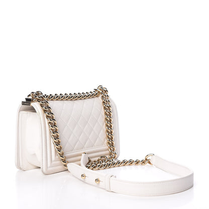 Chanel Calfskin Quilted Small Boy Flap White 3 of 19