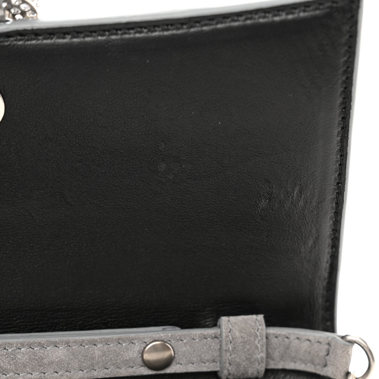 Balenciaga Strass Suede Hourglass Chain Bag Smoke Grey Crystal 10 of 11