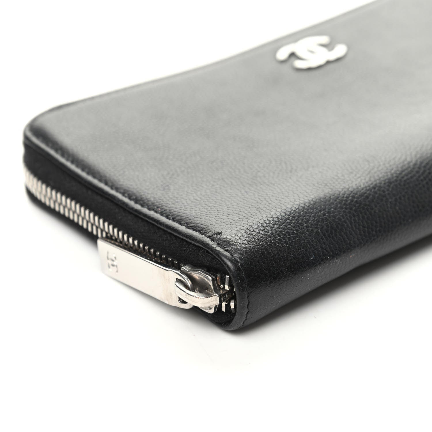 Chanel Caviar Sevruga Zip Around Wallet Black 8 of 9