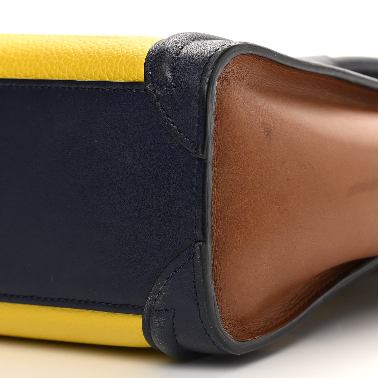 Celine Bullhide Calfskin Suede Tri-color Nano Luggage Multicolor 10 of 17