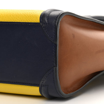 Celine Bullhide Calfskin Suede Tri-color Nano Luggage Multicolor 10 of 17