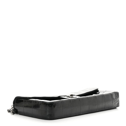Chanel Patent Quilted East West Chocolate Bar Flap Black 3 of 14