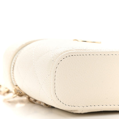 Chanel Caviar Quilted Small Handle With Care Vanity Case With Chain White 8 of 9