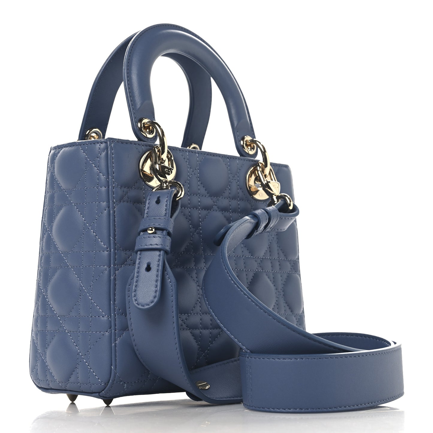 Lambskin Cannage Small My ABCDior Lady Dior Denim Blue
