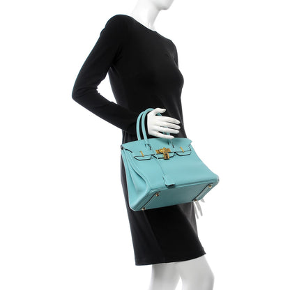 Hermes Togo Birkin 30 Bleu Atoll 2 of 35