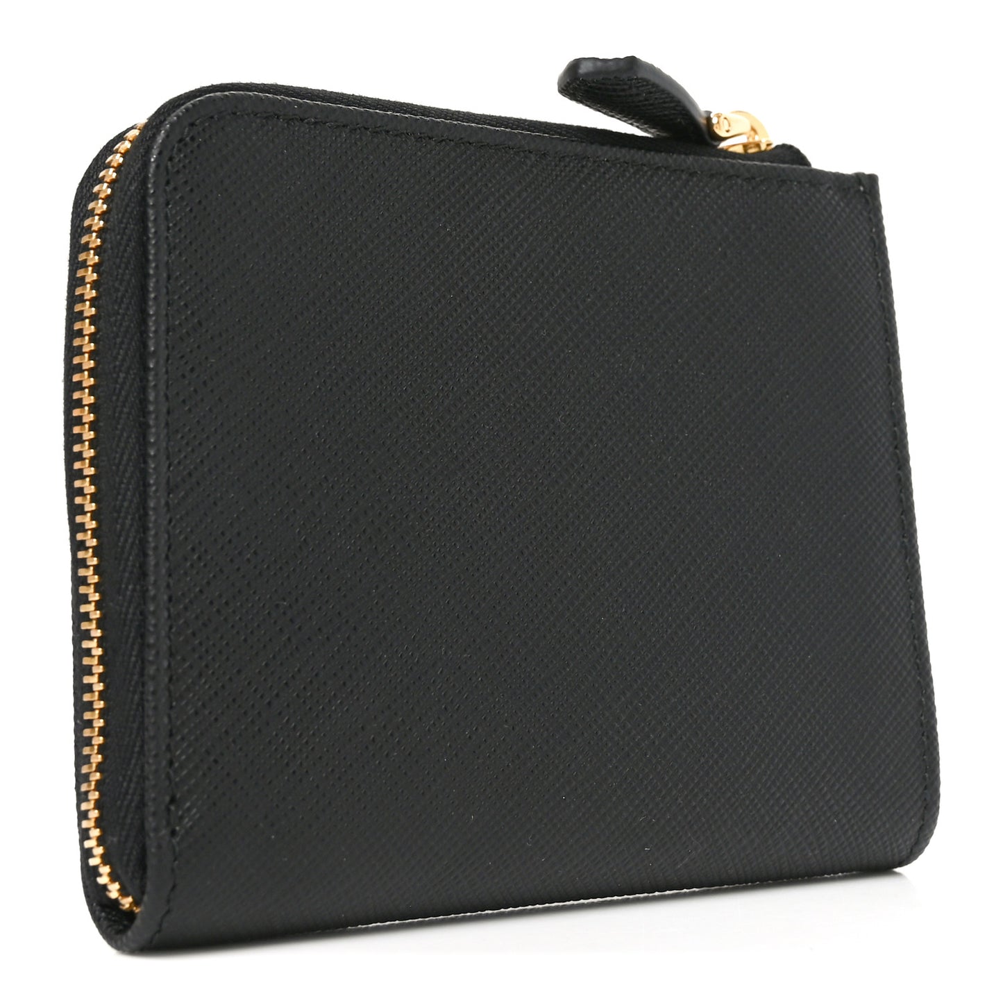 Saffiano Small Triangle Wallet Black