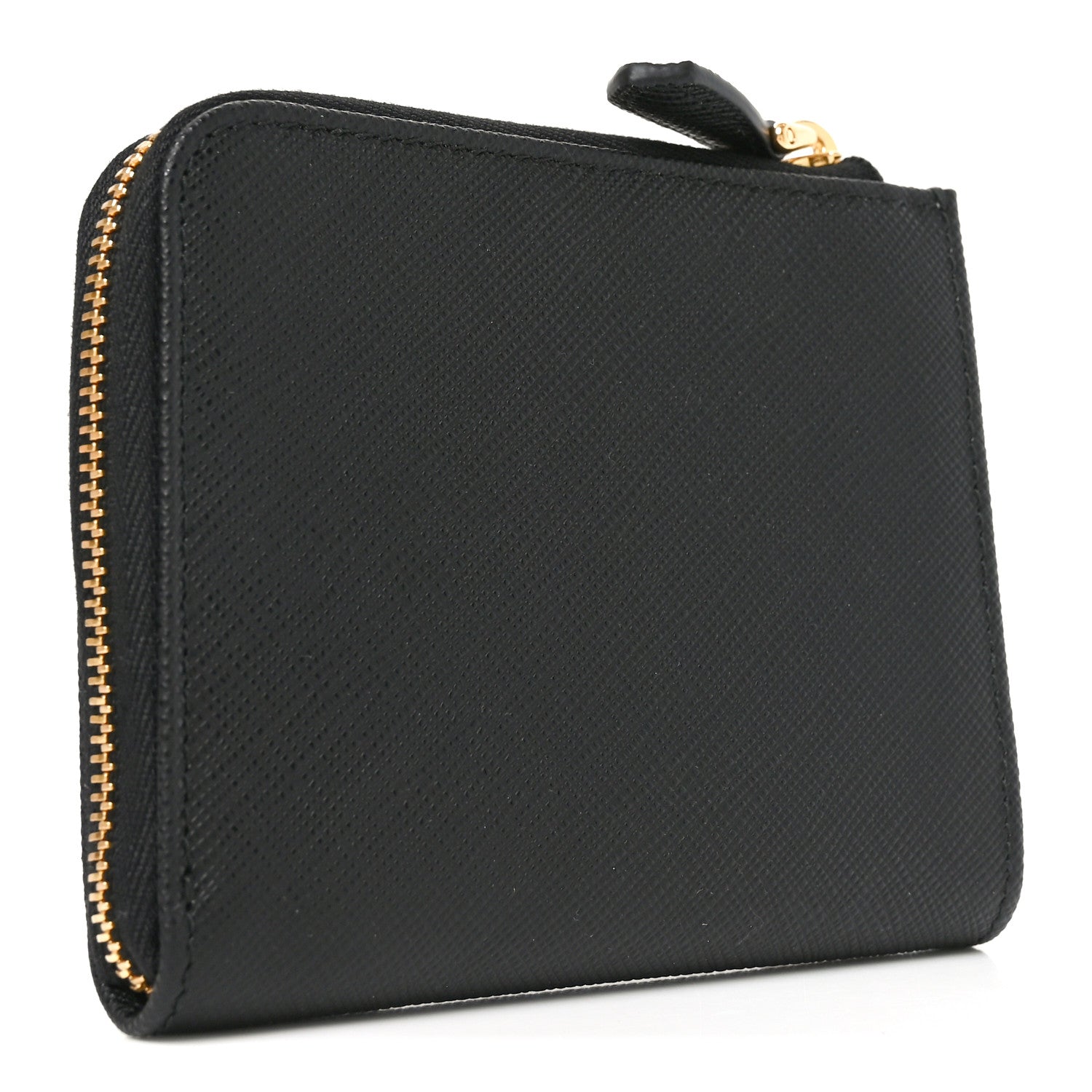 Prada Saffiano Small Triangle Wallet Black 3 of 7