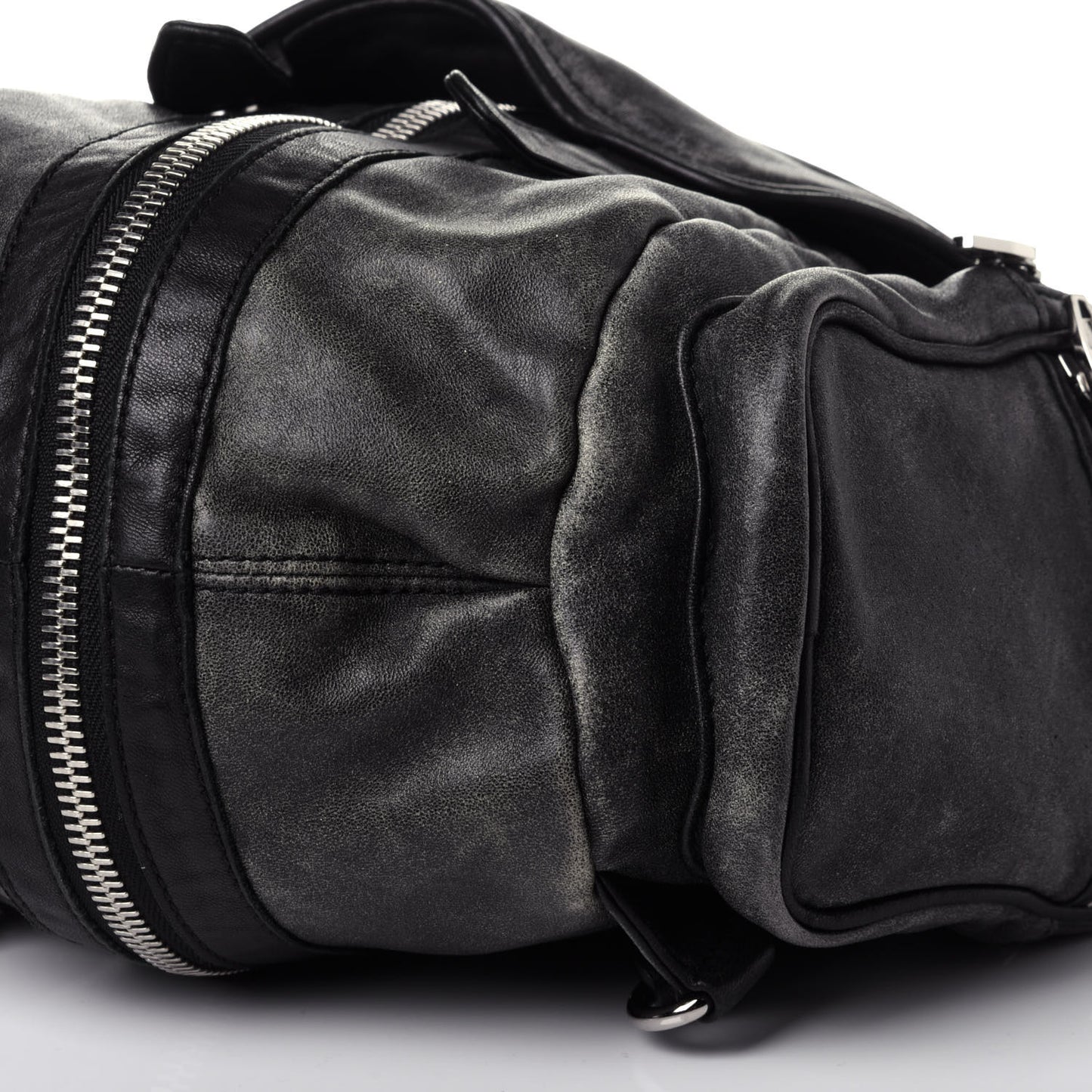 Calfskin Mini Marti Backpack Washed Grey