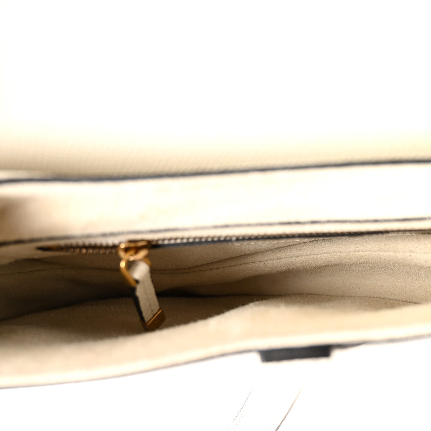 Christian Dior Grained Calfskin Saddle Bag White 5 of 10