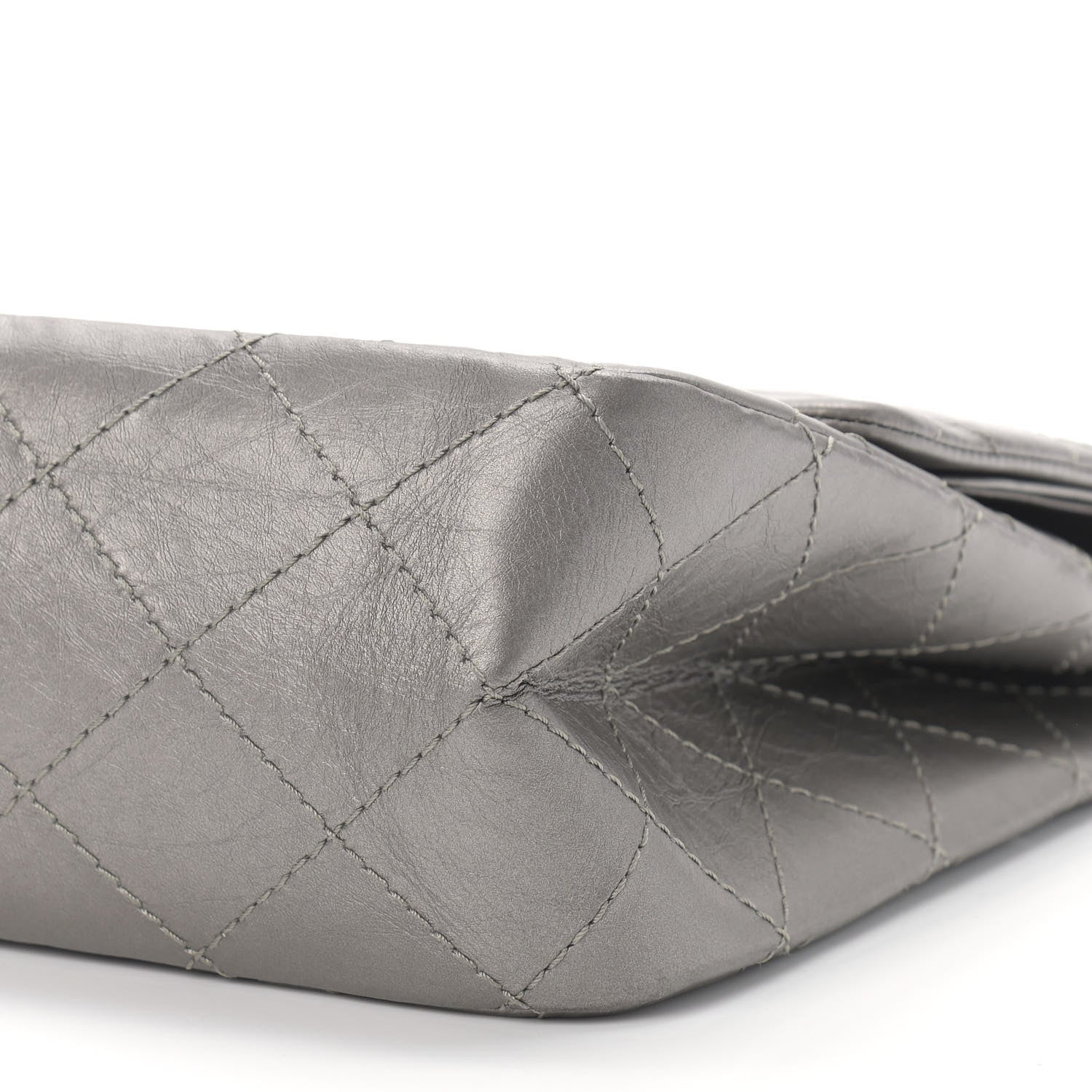 Chanel Metallic Aged Calfskin Quilted 2.55 Reissue 226 Flap Silver 9 of 10