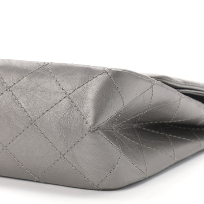 Chanel Metallic Aged Calfskin Quilted 2.55 Reissue 226 Flap Silver 9 of 10