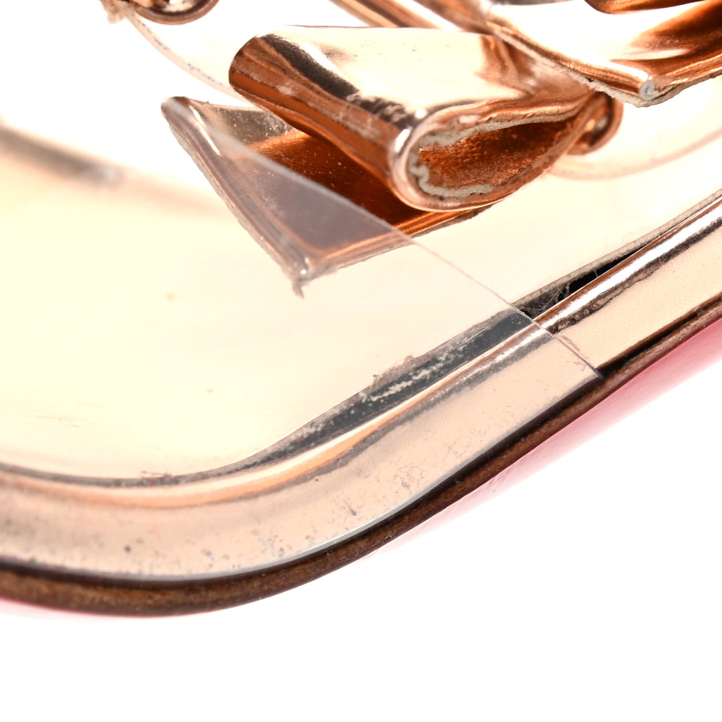 Metallic Calfskin PVC Bow Bow 20th Anniversary 100 Pumps 37 Pink