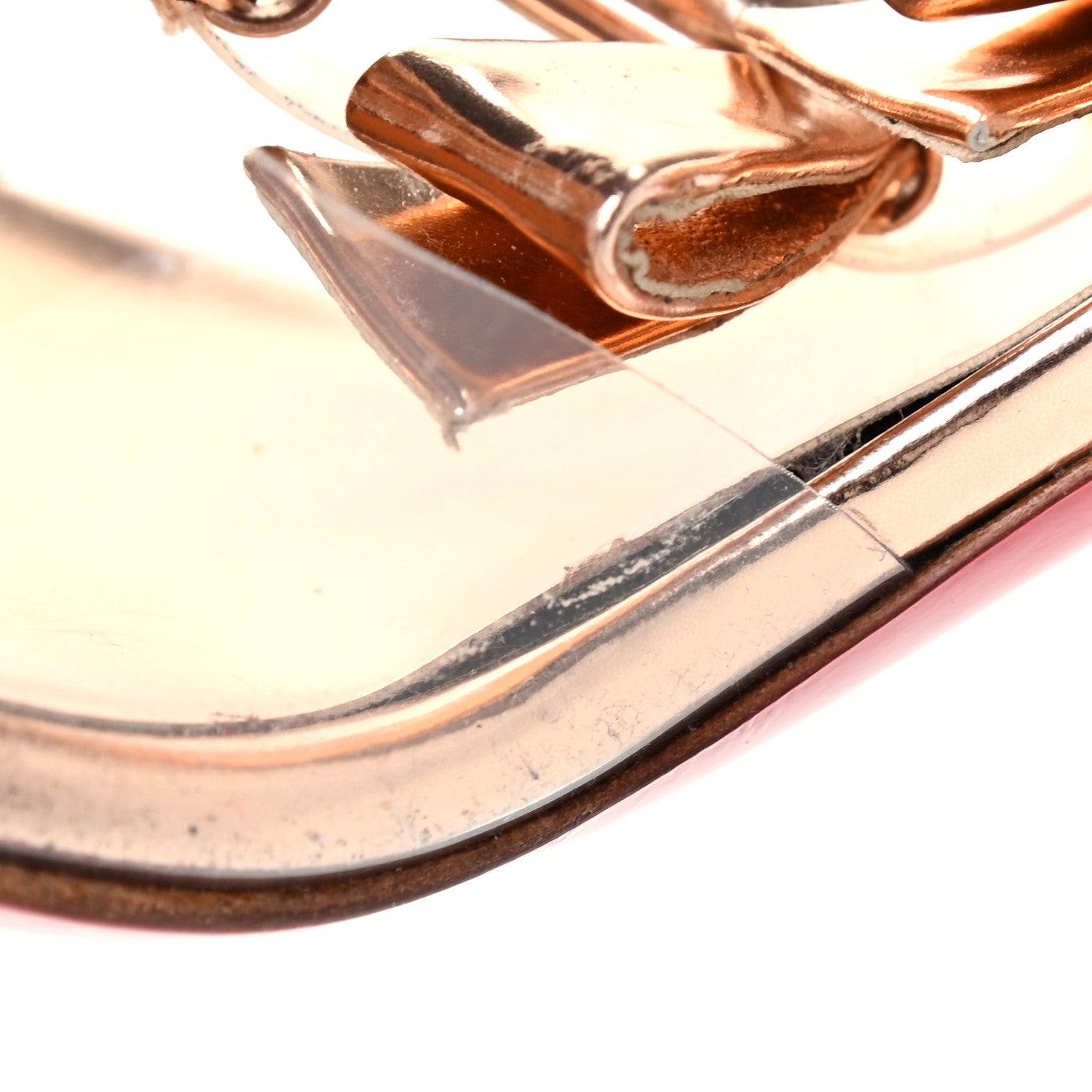 Christian Louboutin Metallic Calfskin PVC Bow Bow 20th Anniversary 100 Pumps 37 Pink 11 of 11