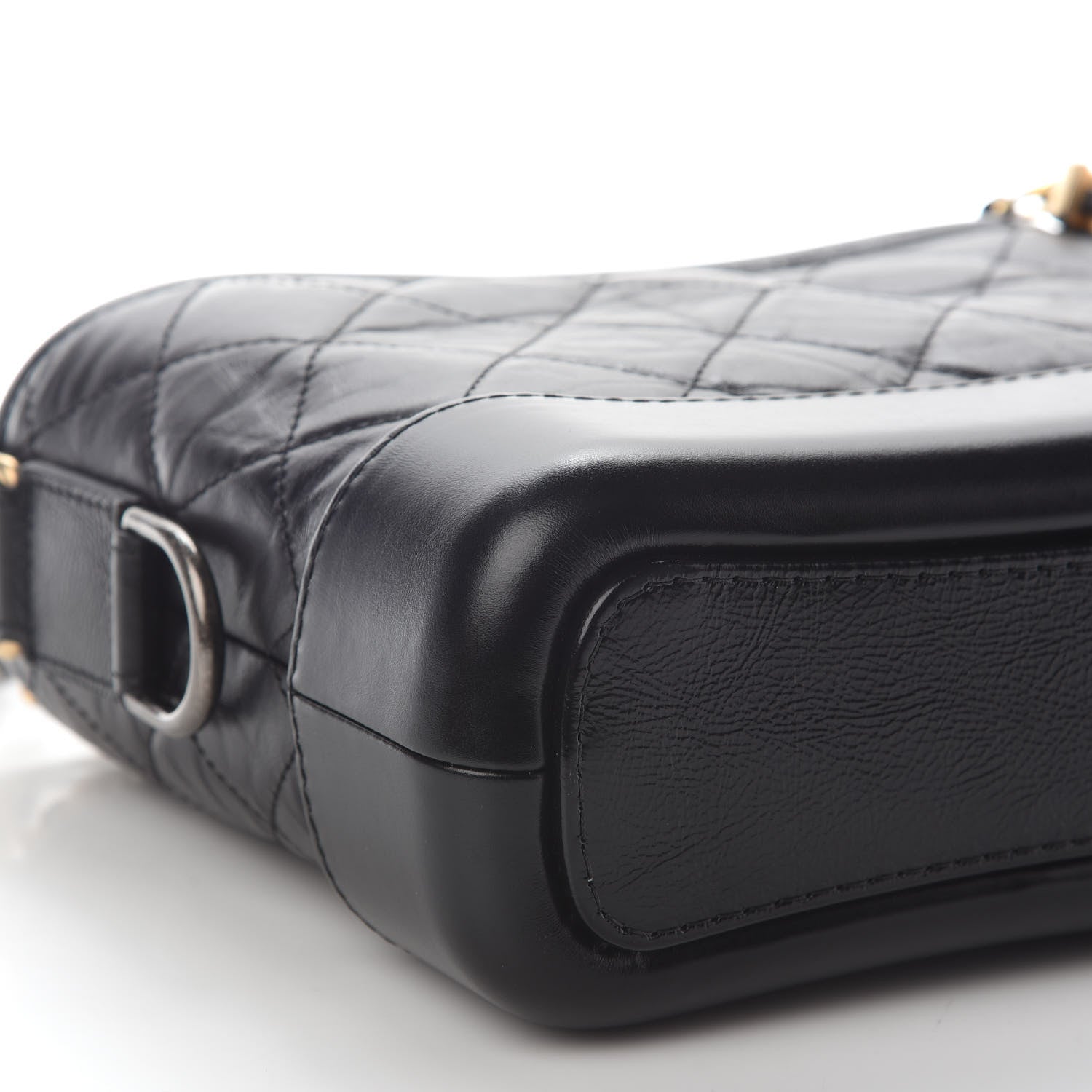 Chanel Aged Calfskin Quilted Small Gabrielle Hobo Black 7 of 8