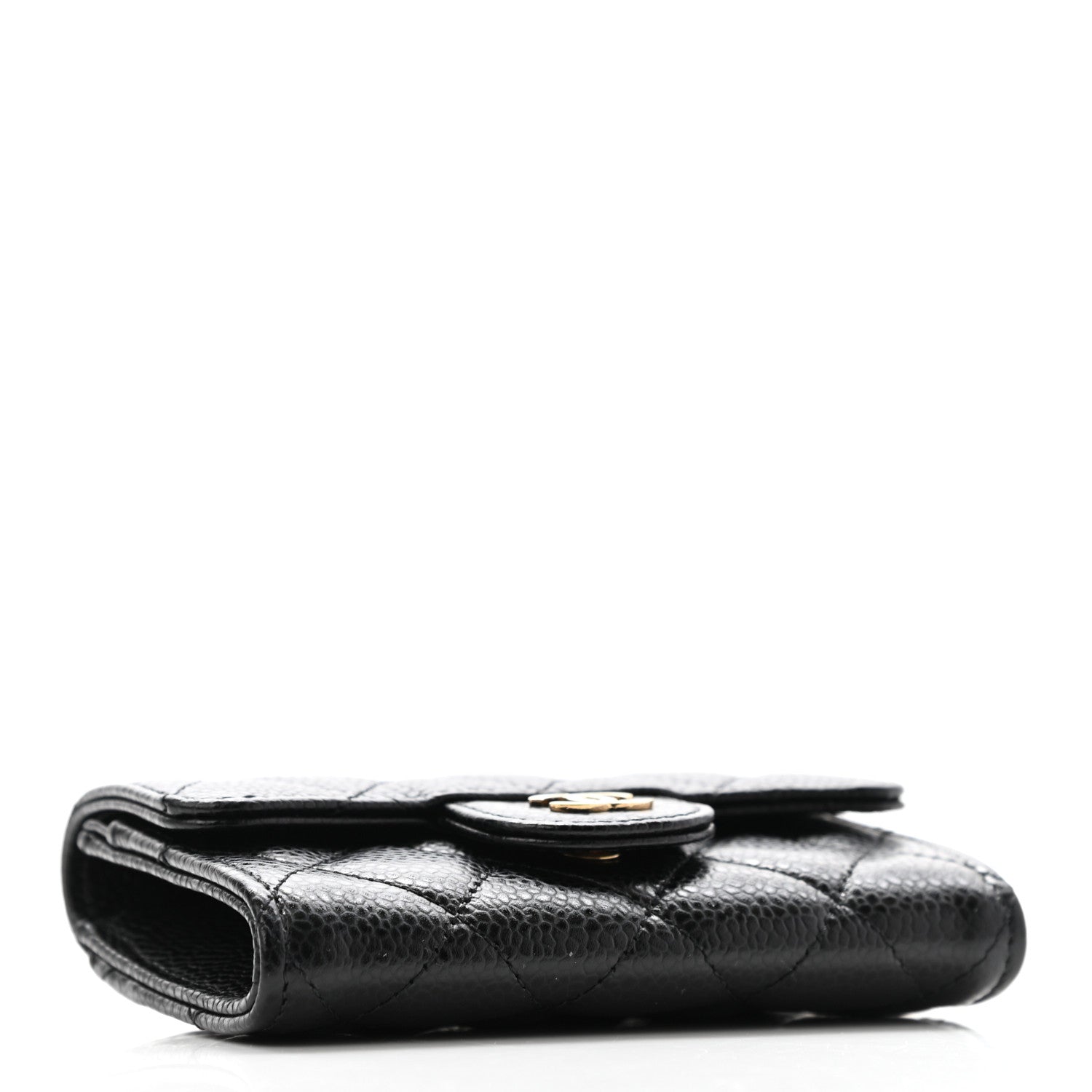 Chanel Caviar Quilted Flap Card Holder Wallet Black 4 of 8