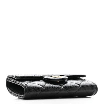 Chanel Caviar Quilted Flap Card Holder Wallet Black 4 of 8