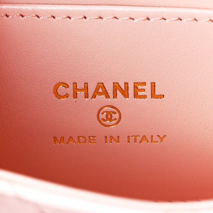 Chanel Shiny Aged Calfskin Quilted Mini Nano Kelly Shopper Light Pink 6 of 12