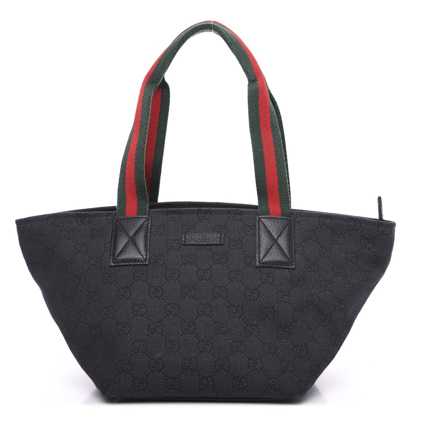 GG Monogram Mini Web Handle Bucket Tote Black