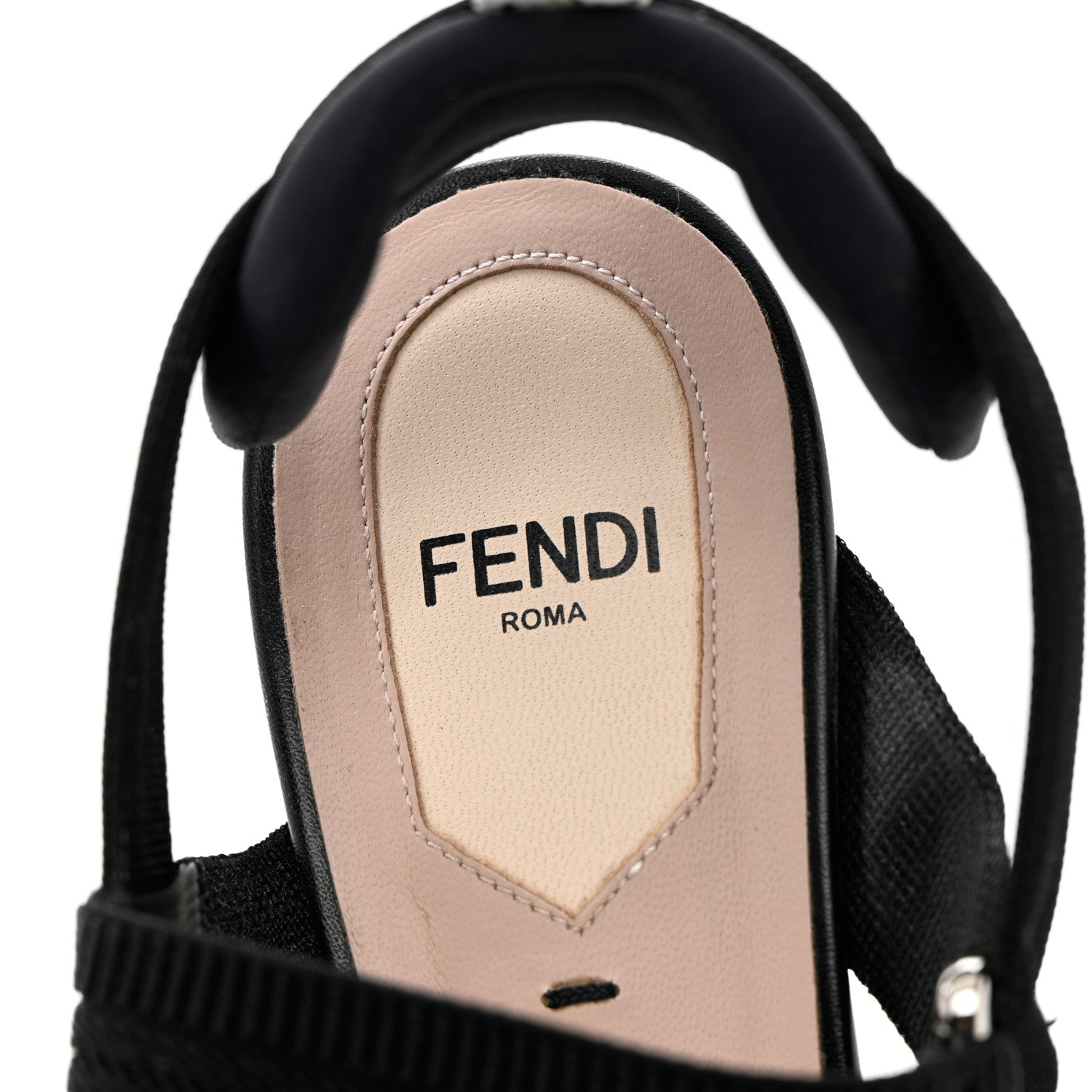 Fendi Technical Mesh FF Colibri Slingback Low-Heel Pumps 37.5 Black 6 of 13