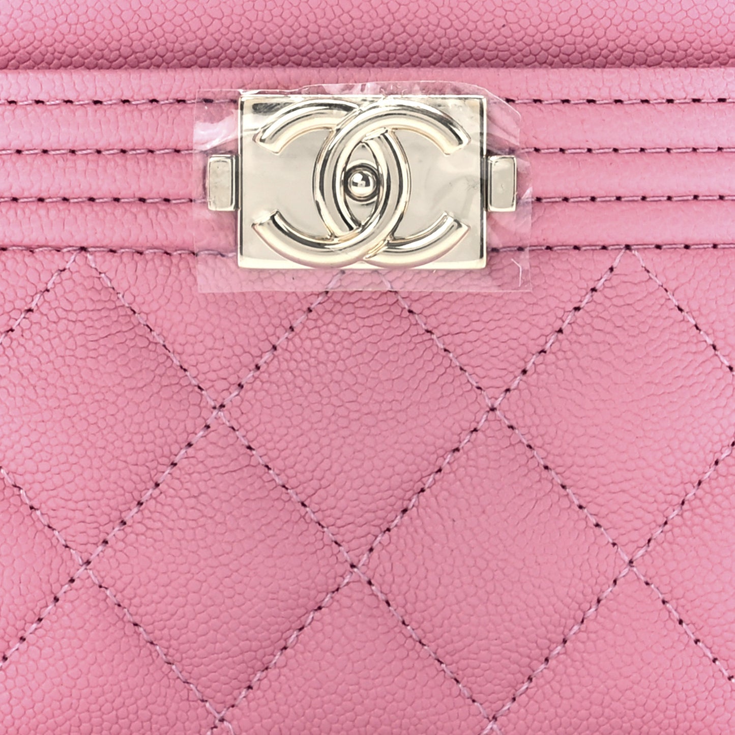 Caviar Quilted Boy Card Holder Pink