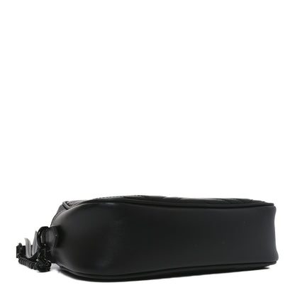 Gucci Calfskin Matelasse Monochrome Small GG Marmont Chain Shoulder Bag Black 4 of 10