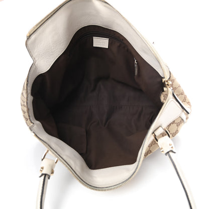 Gucci Monogram D Gold Ring Tote White 5 of 16