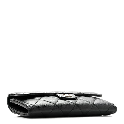 Chanel Caviar Quilted Medium Gusset Flap Wallet Black 4 of 10