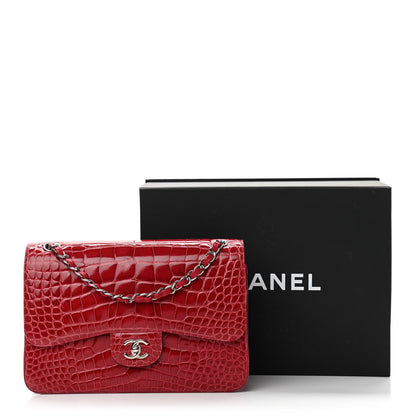 Chanel Alligator Jumbo Double Flap Red 13 of 13