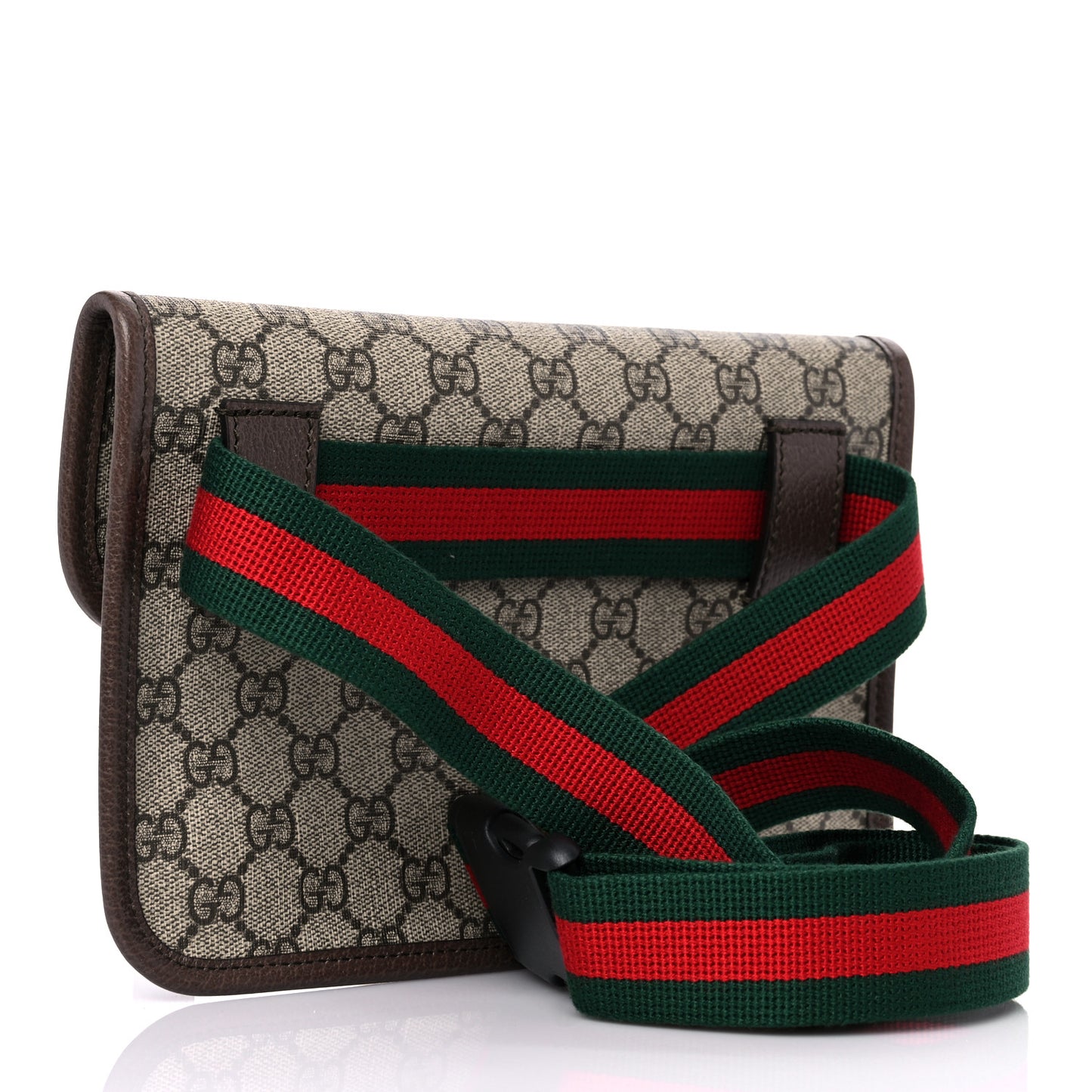 GG Supreme Monogram Neo Vintage Web Belt Bag Brown
