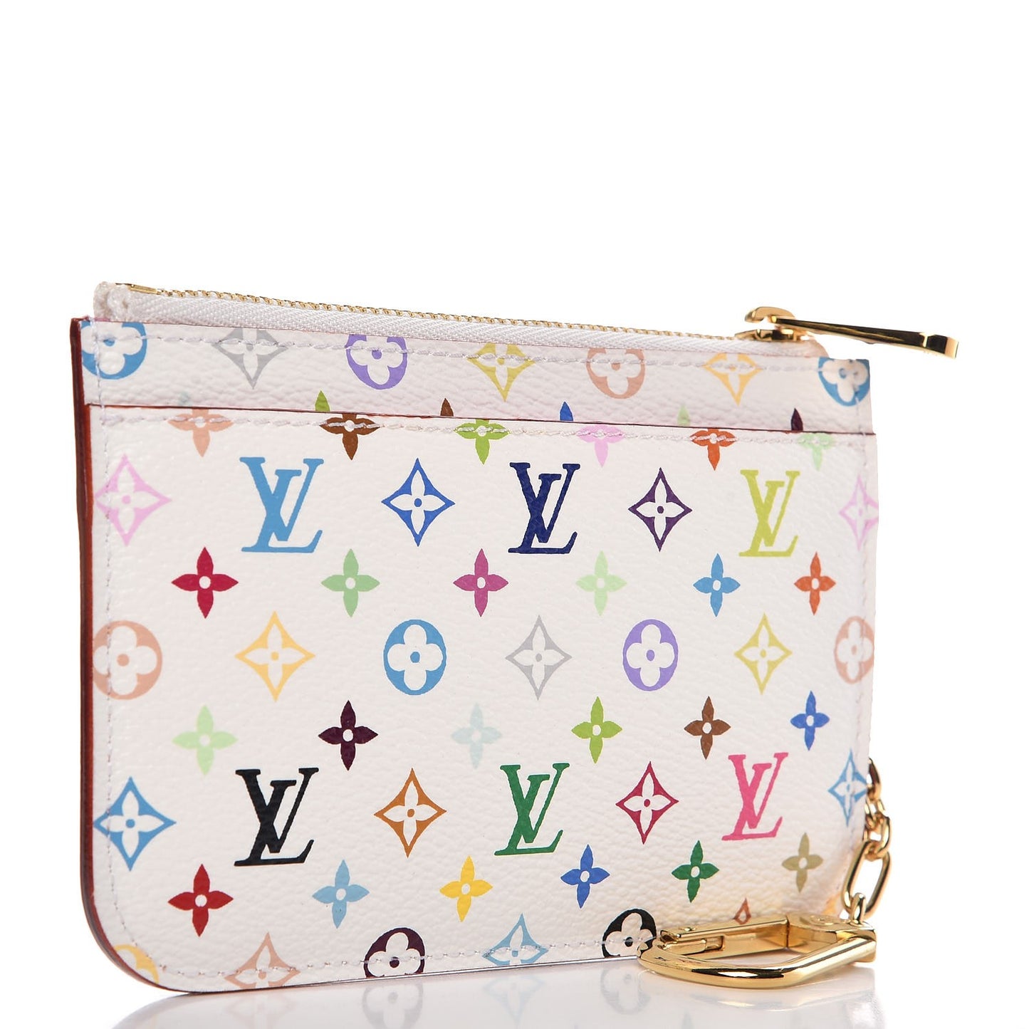 Monogram Multicolor Key Pouch White Litchi