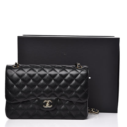 Chanel Caviar Quilted Jumbo Double Flap Black 11 of 11