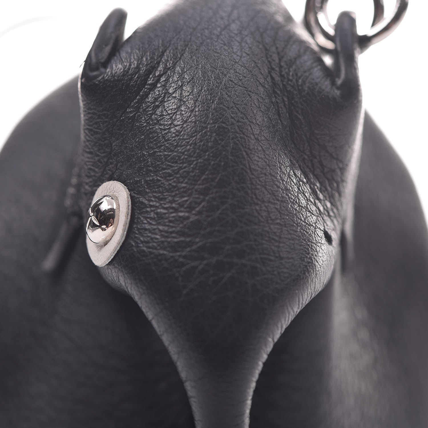 Loewe Calfskin Mini Punk Elephant Coin Purse Bag Charm Black 8 of 9