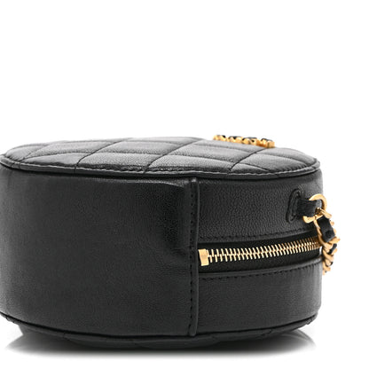 Chanel Goatskin Quilted Chanel 19 Round Clutch With Chain Black Black 10 of 11