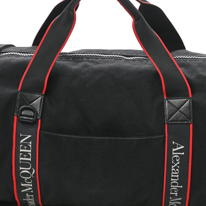 Alexander McQueen Canvas Selvedge Duffle Black Red 6 of 8