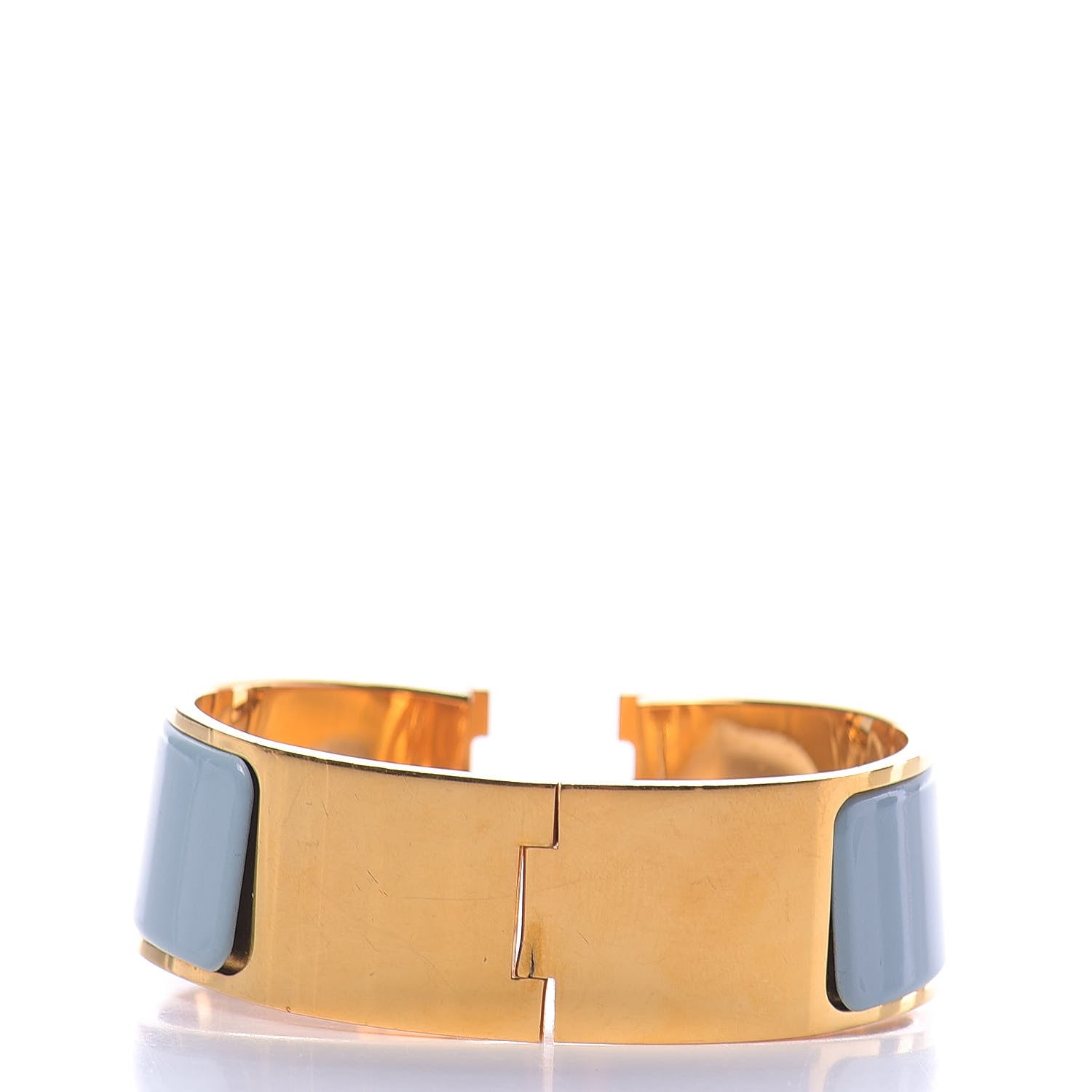 Hermes Enamel Clic Clac H Wide Bracelet PM Aigue Marine 3 of 9