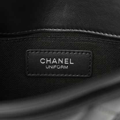 Chanel Calfskin Quilted CC Uniform Flap Belt Bag Black 6 of 11