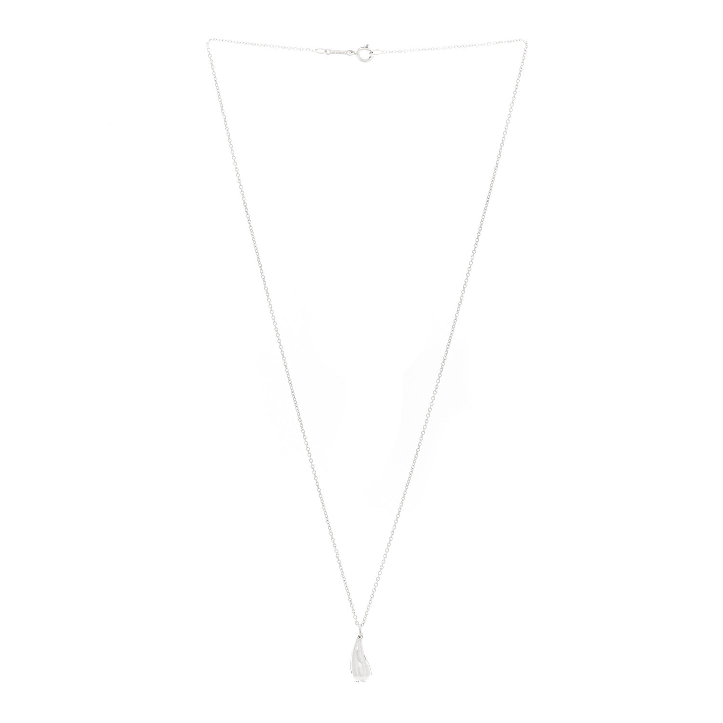Sterling Silver 12mm Elsa Peretti Teardrop Pendant Necklace