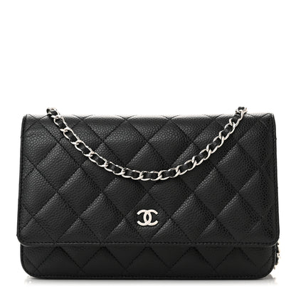 Chanel Caviar Quilted Wallet on Chain WOC Black 1 of 12