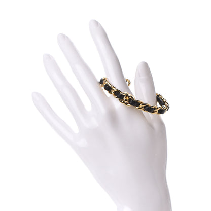Chanel Lambskin More Is More Cuff Bracelet Black Gold 2 of 5