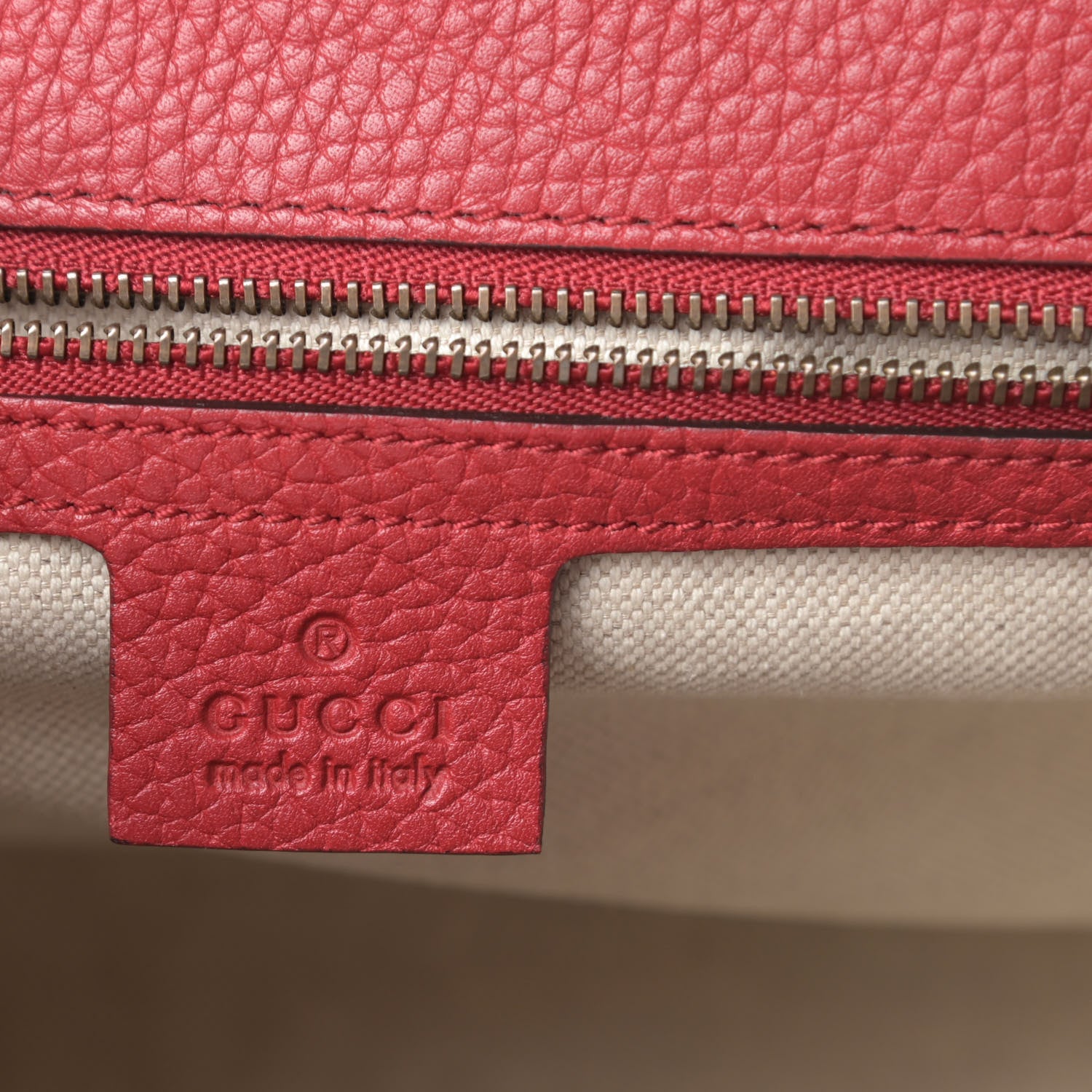 Gucci Calfskin Small GG Marmont Top Handle Bag Vulcanic Red 6 of 16