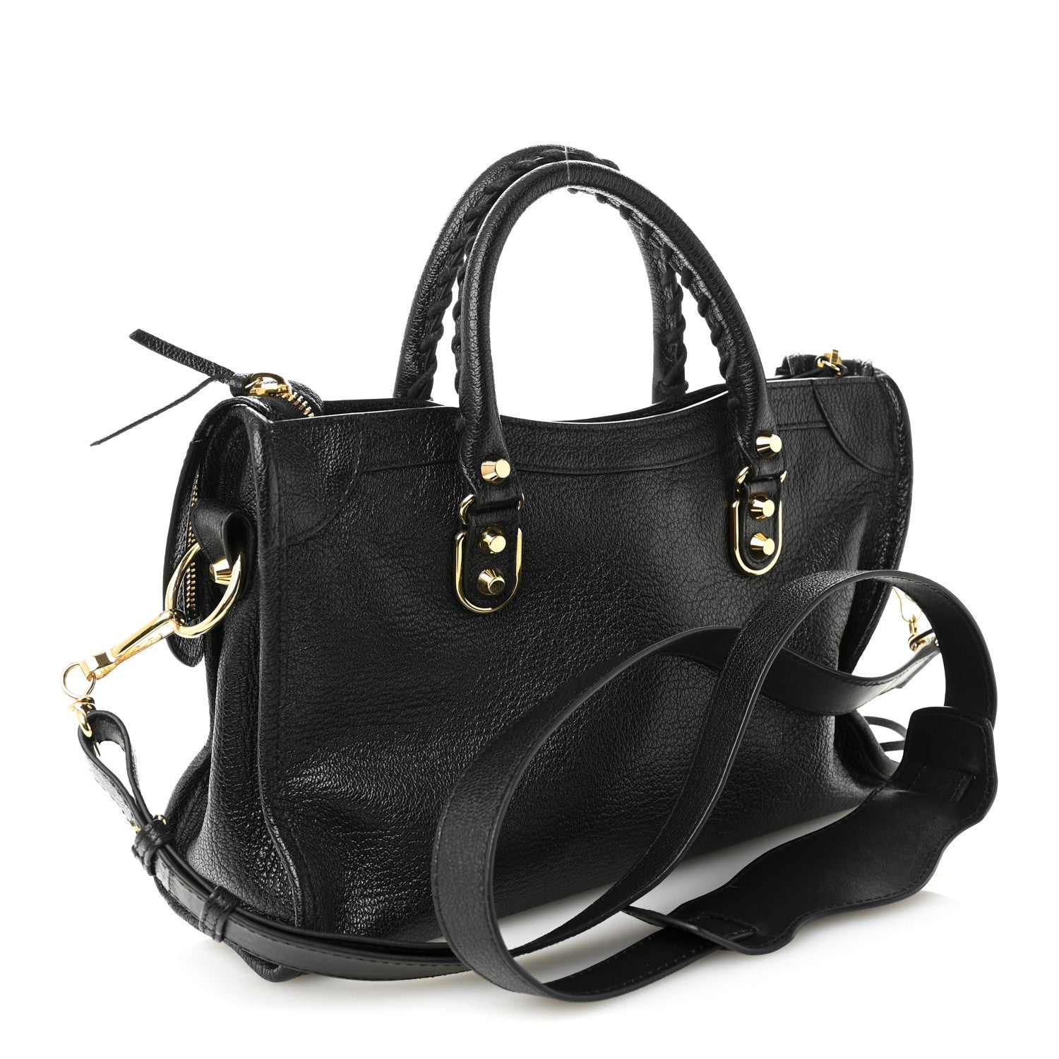 Balenciaga Chevre Gold Metallic Edge Hardware S City Black 3 of 10